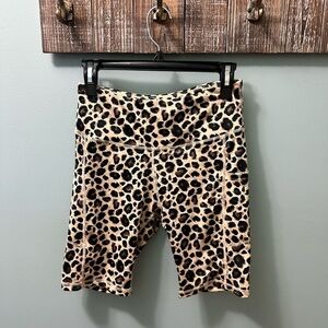 "Hear Me Roar" Leopard High Waist Biker Shorts